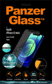Tvrzené sklo PanzerGlass Edge-to-Edge Antibacterial s Anti-Glare vrstvou na Apple iPhone 12 mini černé

 obrázek produktu 2 z 2