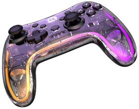 Gamepad Canyon GPW-04 RGB 5v1 (PS3, PS4, XBOX, Android, PC) průhledná
