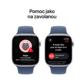 Chytré hodinky Apple GPS + Cellular 46mm pouzdro ze stříbrného hliníku - denimový sportovní řemínek - M/L 

 obrázek produktu 5 z 8