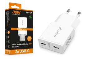 Nabíječka do sítě Aligator Power Delivery 30W, 2×USB-C, SLIM bílá

 obrázek produktu 2 z 4