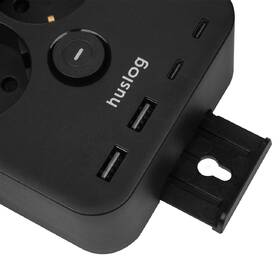 Kabel prodlužovací Huslog 15W 2xzásuvka, 2xUSB-C, 2xUSB, 1x držák na telefon černý

 obrázek produktu 2 z 9