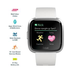 Chytré hodinky Fitbit Versa Lite - White Band / Silver Case 

 obrázek produktu 2 z 8