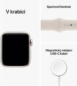 Chytré hodinky Apple Watch SE 2022 GPS 40mm pouzdro z hvězdně bílého hliníku - hvězdně bílý sportovní řemínek 

 obrázek produktu 7 z 7