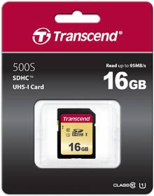 Paměťová karta Transcend 500S SDHC 16GB UHS-I U1 (Class 10) (95R/60W) 

 obrázek produktu 1 z 1