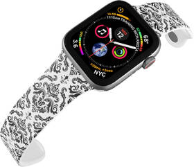 Řemínek Mi-Band na Apple Watch 42/44/45/49 mm - motiv Damask, bílý 

 obrázek produktu 3 z 3
