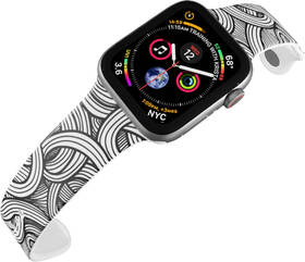 Řemínek Mi-Band na Apple Watch 42/44/45/49 mm - motiv Klubíčka, bílý 

 obrázek produktu 3 z 3