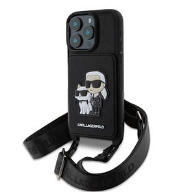 Kryt na mobil Karl Lagerfeld Saffiano Crossbody Karl and Choupette na Apple iPhone 16 Pro černý

 obrázek produktu 1 z 7