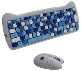 Klávesnice s myší Canyon Kitty edice HSET-W6  bezdrátový set + podložka,  CZ layout modrá

 obrázek produktu 3 z 5