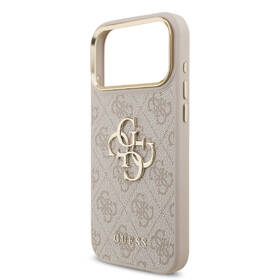 Kryt na mobil Guess PU Leather 4G Metal Logo Gold Frame MagSafe na Apple iPhone 17 Pro Max růžový

 obrázek produktu 5 z 7