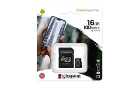 Paměťová karta Kingston MicroSDHC 16GB UHS-I U1 (100R/10W) + adapter 

 obrázek produktu 2 z 2