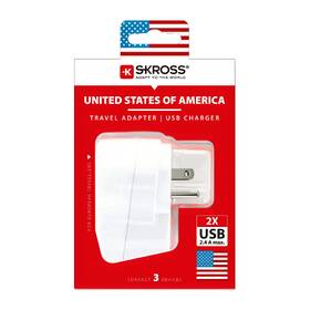 Cestovní adaptér SKROSS USA USB pro použití ve Spojených státech, vč. 2x USB 2400mA 

 obrázek produktu 7 z 7