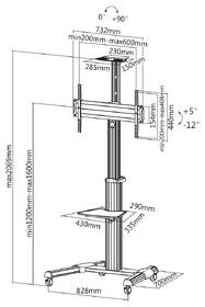 Stojan pro TV STELL SOS 4100, pro úhlopříčky 40" až 100", nosnost 50 kg stříbrný

 obrázek produktu 12 z 12