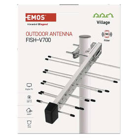 Venkovní anténa EMOS FISH–V700, DVB-T2, filtr LTE/4G/5G 

 obrázek produktu 8 z 8