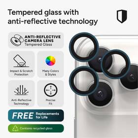 Ochranné sklo čočky fotoaparátu ZAGG InvisibleShield Premium GL (CameraRings) na Apple iPhone 17 Pro/17 Pro Max/16 Pro/16 Pro Max/15 Pro/15 Pro Max modré

 obrázek produktu 5 z 11