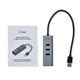 USB Hub i-tec USB 3.0 / 3x USB 3.0 + LAN šedý

 obrázek produktu 3 z 5