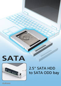 Adaptér AKASA pro 2,5'' HDD místo SATA mech. v NTB 

 obrázek produktu 3 z 3