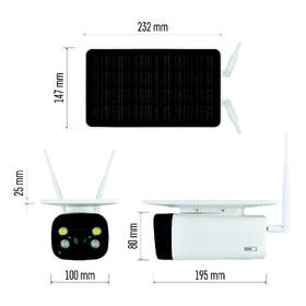 IP kamera EMOS GoSmart bateriová IP-600 EYE s Wi-Fi a solárním panelem bílá

 obrázek produktu 10 z 20
