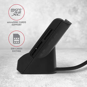 Čtečka eObčanek Axagon USB-A StandReader 4-slot + SD/microSD/SIM,1.3 m černá

 obrázek produktu 3 z 6