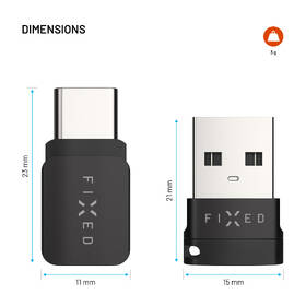 Redukce FIXED hliníkový USB-C/C a USB-C/U, Data blocker 2in1 černá

 obrázek produktu 1 z 7