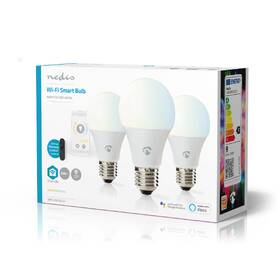 Chytrá žárovka Nedis SmartLife klasik, Wi-Fi, E27, 806 lm, 9 W, Teplá - studená bílá, 3ks 

 obrázek produktu 6 z 6