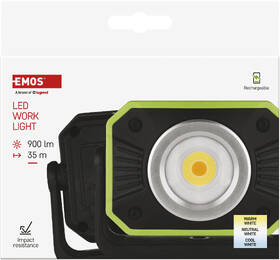 Svítilna EMOS COB LED nabíjecí pracovní reflektor 900 lm, 4400 mAh černá/zelená

 obrázek produktu 12 z 14