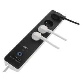 Kabel prodlužovací EMOS GoSmart, 4x zásuvka, 1x USB, 1x USB-C, vypínač, měření spotřeby, 2m černý/bílý

 obrázek produktu 4 z 7