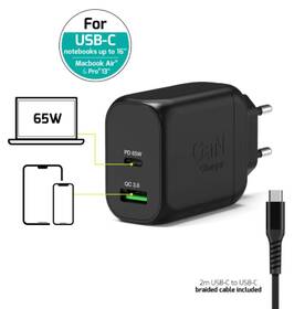 Napájecí adaptér PORT CONNECT GaN2 Essentiel 65W, PD a USB-A QC černý

 obrázek produktu 1 z 4
