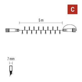 LED řetěz EMOS CHAIN 50LED, IP44, WW (5m) černý

 obrázek produktu 4 z 4
