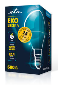 Žárovka LED ETA EKO LEDka mini globe 7W, E14, teplá bílá 

 obrázek produktu 3 z 3