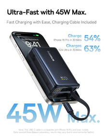 Powerbanka Baseus PicoGo 10000mAh 45W s digitálním displejem a kabelem USB-C černá

 obrázek produktu 3 z 10