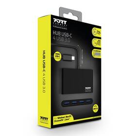 USB Hub PORT CONNECT USB-C, 4x USB 3.0 černý

 obrázek produktu 4 z 4