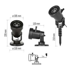 Dekorativní LED projektor EMOS XMAS, IP44 černý

 obrázek produktu 1 z 6