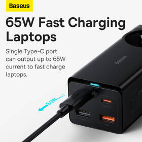 Nabíječka do sítě Baseus GaN3 Pro, 2x USB-C, 2x USB-A + AC 65W černá

 obrázek produktu 14 z 16