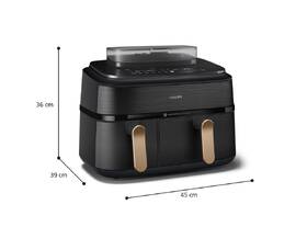 Fritéza horkovzdušná Philips Airfryer dual basket s párou 9 l NA552/00 černá

 obrázek produktu 12 z 12