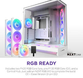 Case NZXT H9 Flow RGB+ bílá barva
