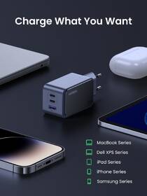 Nabíječka do sítě UGREEN Nexode S 65W 2xUSB-C, 1xUSB-A, GaN šedá

 obrázek produktu 10 z 14