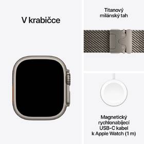 Chytré hodinky Apple GPS + Cellular 49 mm přírodní titan, přírodní titanový milánský tah - S 

 obrázek produktu 6 z 6