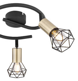 Bodové svítidlo GLOBO Xara I, 3xE14, 40W, spirála černé/zlaté

 obrázek produktu 2 z 2