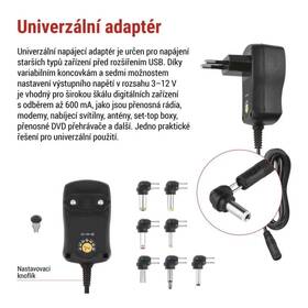 Napájecí adaptér EMOS 600mA s hřebínkem, pulzní 

 obrázek produktu 2 z 4