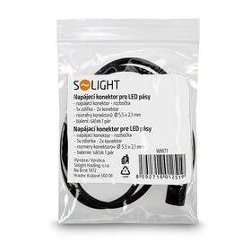 Konektor Solight napájecí, pro LED pásky, rozbočka 0,55cm zdířka+2x konektor černý

 obrázek produktu 1 z 1