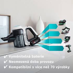 Tyčový vysavač Bosch BCS712HYG5 bílá barva
