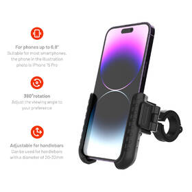 Držák na mobil FIXED Bikee Plus černý

 obrázek produktu 3 z 7