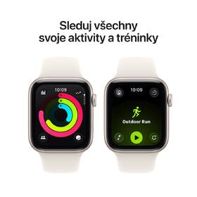 Chytré hodinky Apple GPS 40mm hvezdně bílý hliník - hvezdně bílý sportovní řemínek -  S/M 

 obrázek produktu 5 z 7