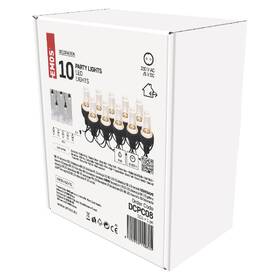 Party osvětlení EMOS 10 LED řetěz - 10x párty žárovky, 4,5 m, venkovní i vnitřní, studená bílá 

 obrázek produktu 6 z 6