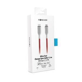 Kabel Forever USB-C/Lightning, MFi, 1,5 m červený

 obrázek produktu 1 z 2