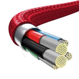 Kabel Baseus Rapid Series 3v1 USB-C (Micro USB/Lightning/USB-C) PD 20W 1,5m červený

 obrázek produktu 5 z 10
