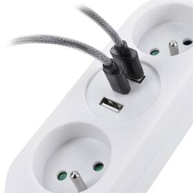 Kabel prodlužovací Solight 2x zásuvka, 2x USB + 1x USB-C, 1,5 m bílý

 obrázek produktu 9 z 12