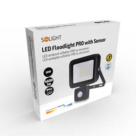 Reflektor Solight PRO se senzorem, 50W, 4600lm, 5000K, IP44 černý

 obrázek produktu 4 z 4