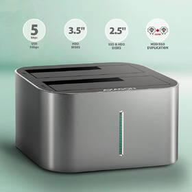 Dokovací stanice Axagon SuperSpeed USB DUAL 2.5"/3.5" HDD/SSD dock šedá

 obrázek produktu 2 z 5