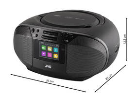 Radiopřijímač DAB+/CD JVC RD-E664B-DAB černá barva
